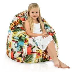 Poltrona Pouf Sacco L per bambini -Tessuto Stampato Premium – vista 102