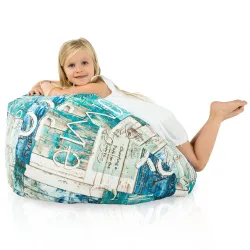 Poltrona Pouf Sacco L per bambini -Tessuto Stampato Premium – vista 112