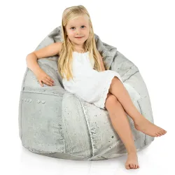 Poltrona Pouf Sacco L per bambini -Tessuto Stampato Premium – vista 83