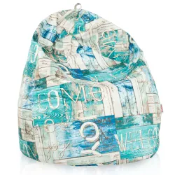 Poltrona Pouf Sacco - Tessuto Stampato Premium