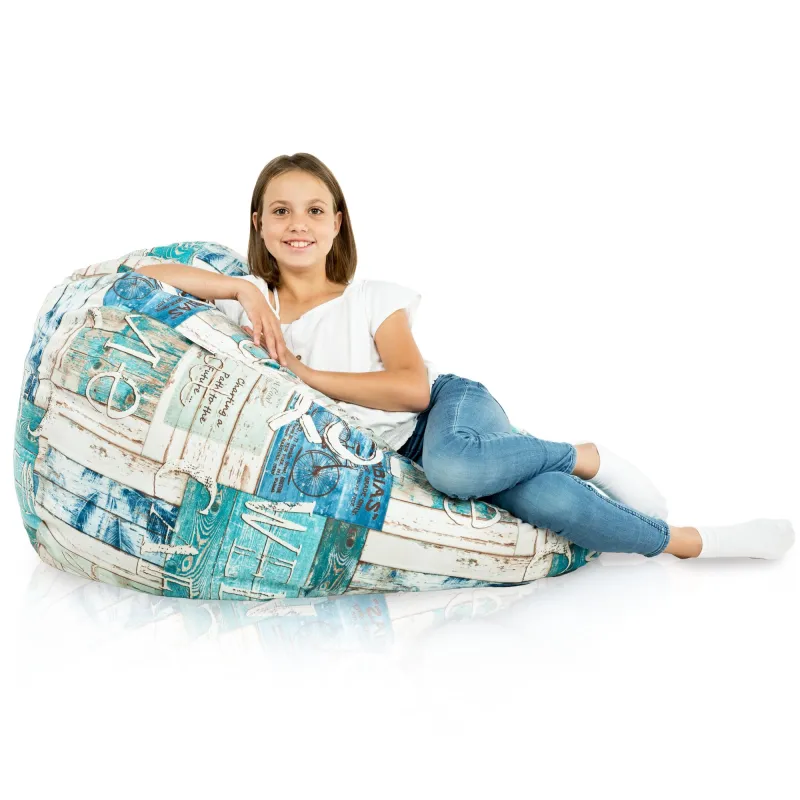 Poltrona Pouf Sacco XL Grande - Tessuto Stampato Premium – vista 95