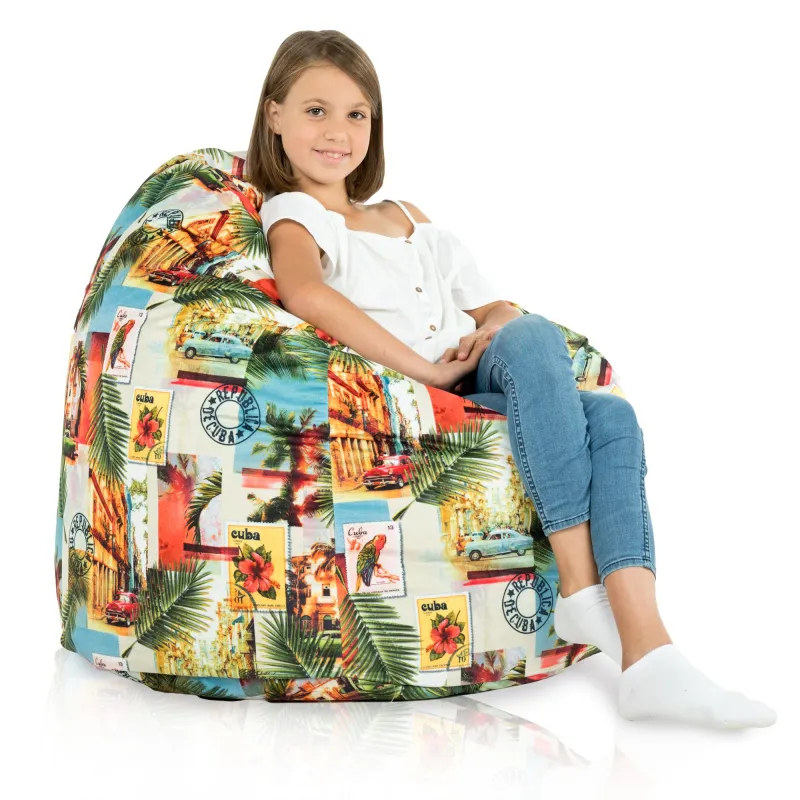 Poltrona Pouf Sacco XL Grande - Tessuto Stampato Premium – vista 77