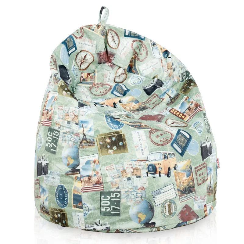 Poltrona Pouf Sacco XL Grande - Tessuto Stampato Premium – vista 11