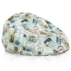 Poltrona Pouf Sacco XL Grande - Tessuto Stampato Premium – vista 34
