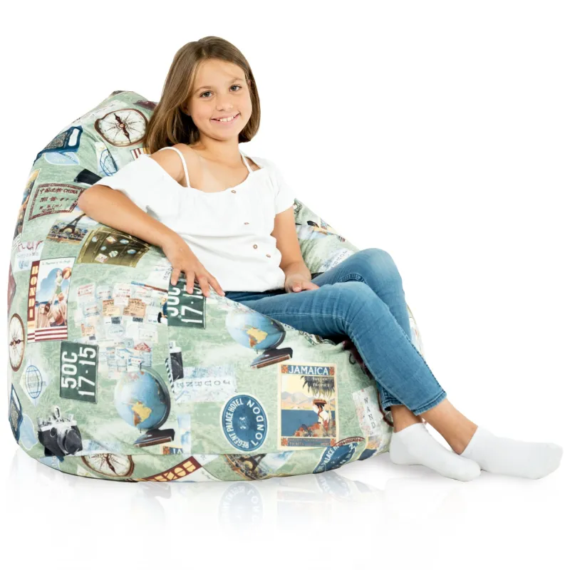 Poltrona Pouf Sacco XL Grande - Tessuto Stampato Premium – vista 74