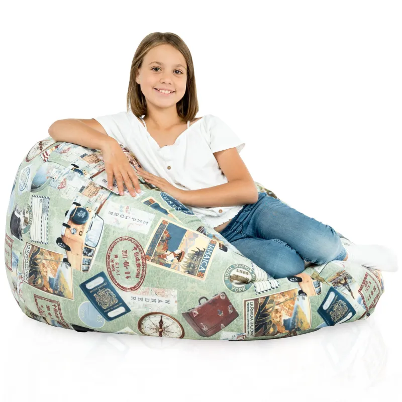 Poltrona Pouf Sacco XL Grande - Tessuto Stampato Premium – vista 91