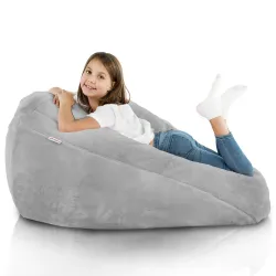 Perfetto per la stanza dei bambini, questo pouf grigio aggiunge comfort