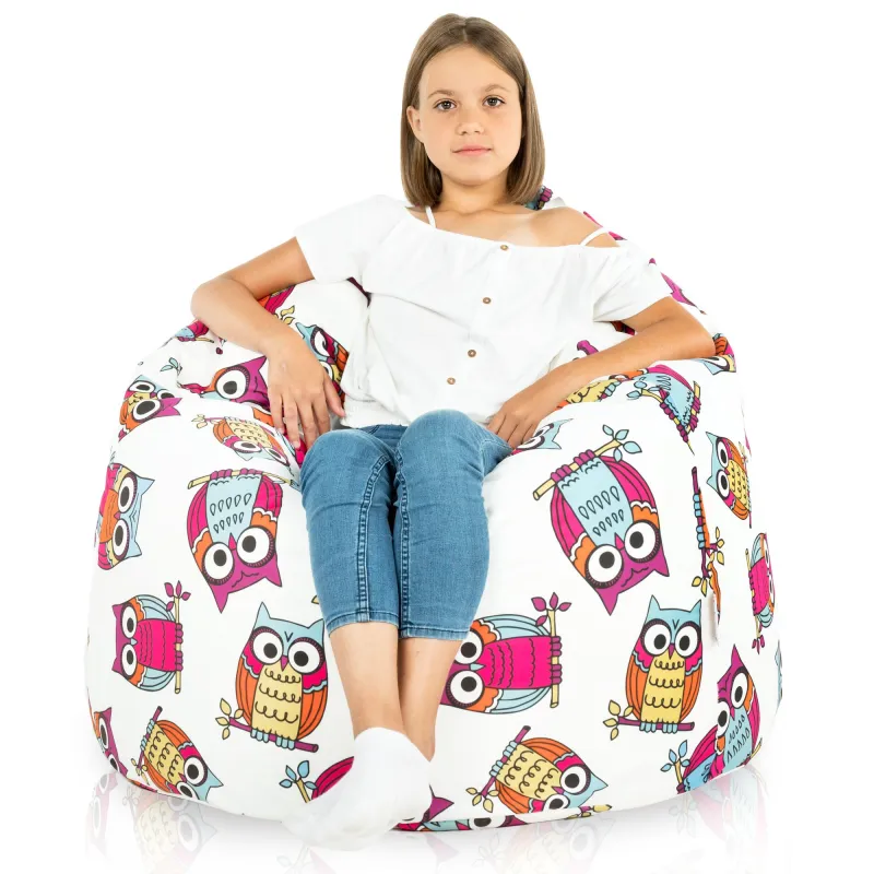 Pouf sacco per bambini gufo