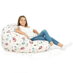 Poltrona Pouf Sacco XL Grande - Tessuto Stampato Premium – vista 99