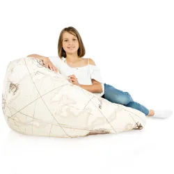 Poltrona Pouf Sacco XL Grande - Tessuto Stampato Premium – vista 100