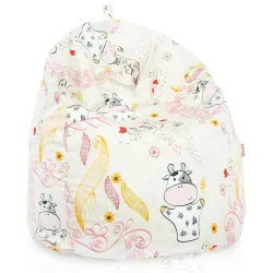 Poltrona Pouf Sacco - Tessuto Stampato Premium