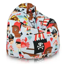 Poltrona Pouf Sacco - Tessuto Stampato Premium