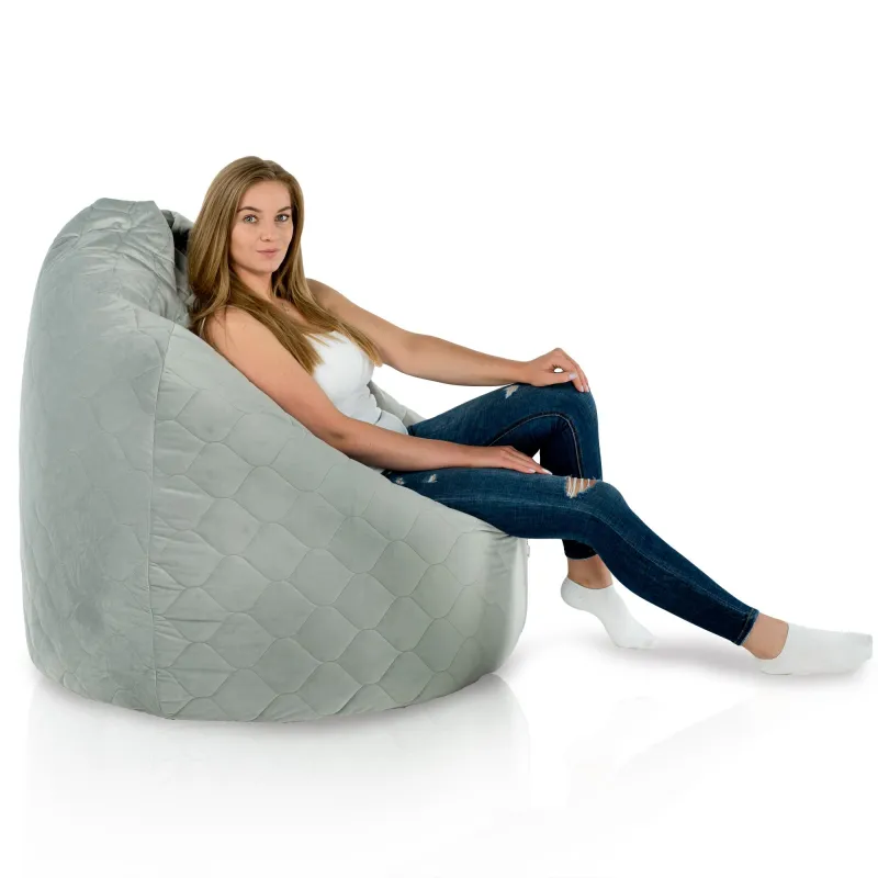 Poltrona Pouf Sacco XXL per adulti Gigante - Velluto Soft – vista 37