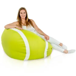 Poltrona Pouf Pallone Verde lime Tennis - Ecopelle – vista 5