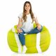 Verde lime Pouf Grande Tennis Ecopelle Classico