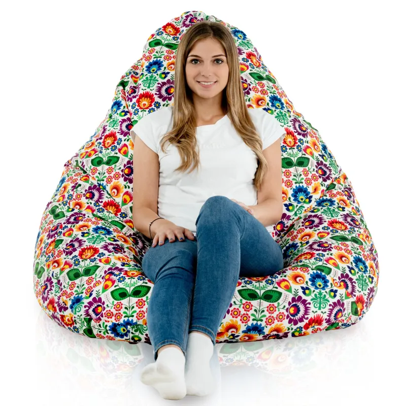 Poltrona Pouf Sacco a Pera XXL Drop - Tessuto Stampato Premium – vista 60