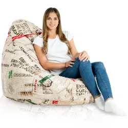 Poltrona Pouf Sacco a Pera XXL Drop - Tessuto Stampato Premium – vista 48