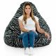 Pouf Poltrona Seduta Sacco XXL Zebrato