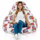 Pouf Poltrona Sacco XXL Gufo Per Bambini