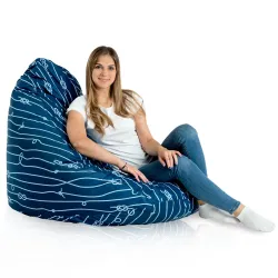 Poltrona Pouf Sacco a Pera XXL Drop - Tessuto Stampato Premium – vista 38
