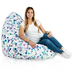 Poltrona Pouf Sacco a Pera XXL Drop - Tessuto Stampato Premium – vista 41