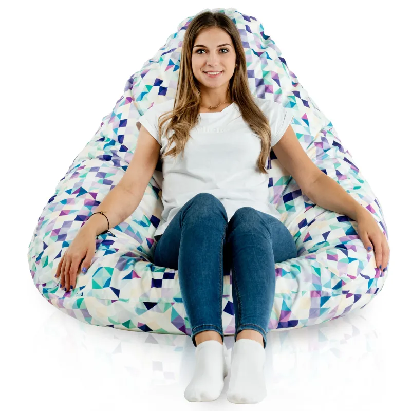 Poltrona Pouf Sacco a Pera XXL Drop - Tessuto Stampato Premium – vista 70