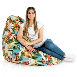 Poltrona Pouf Sacco a Pera XXL Drop - Tessuto Stampato Premium – vista 72