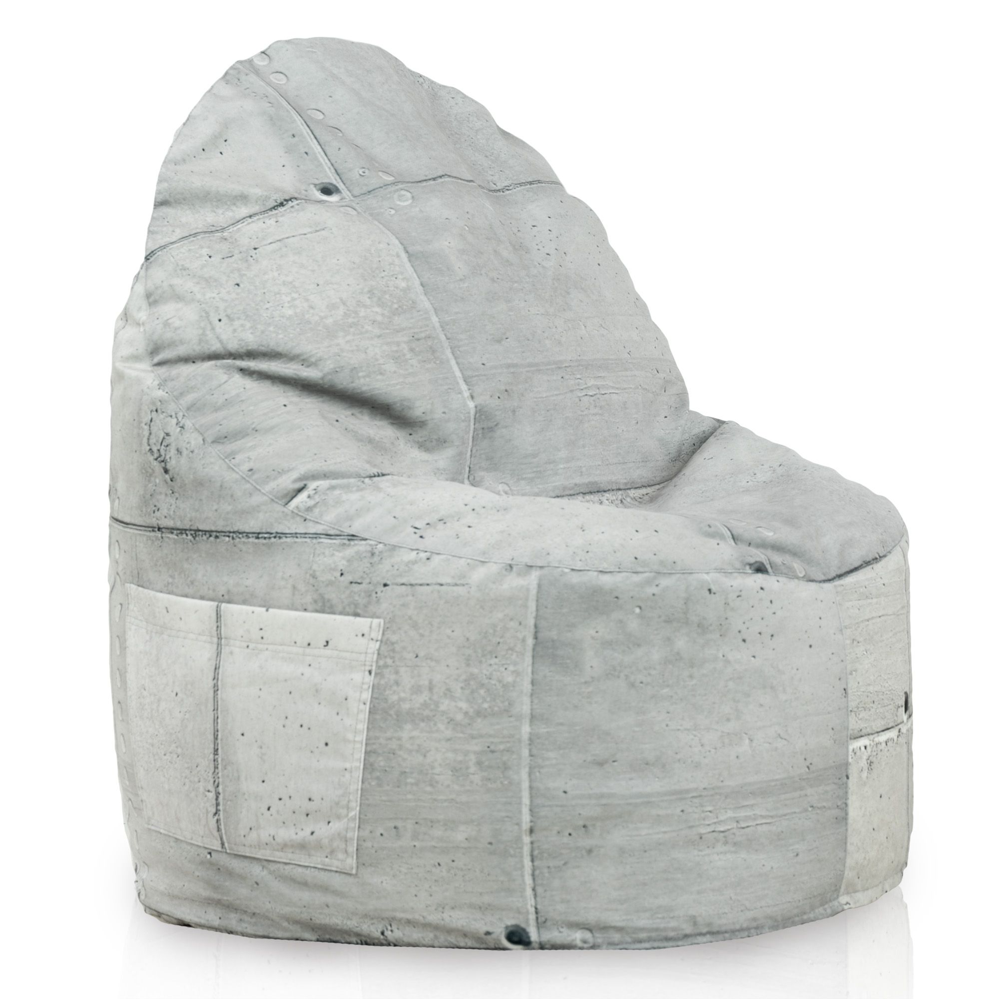 Active Pouf Poltrona Sacco Design Moderno in Morbido Tessuto Pile