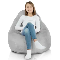 Poltrona Pouf Sacco Smart Porto - Pelliccia Sintetica Yeti – vista 3