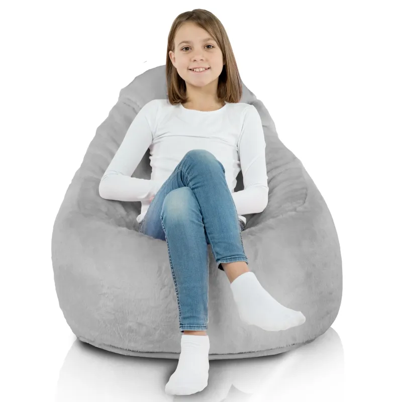 Poltrona Pouf Sacco Smart Porto - Pelliccia Sintetica Yeti – vista 3