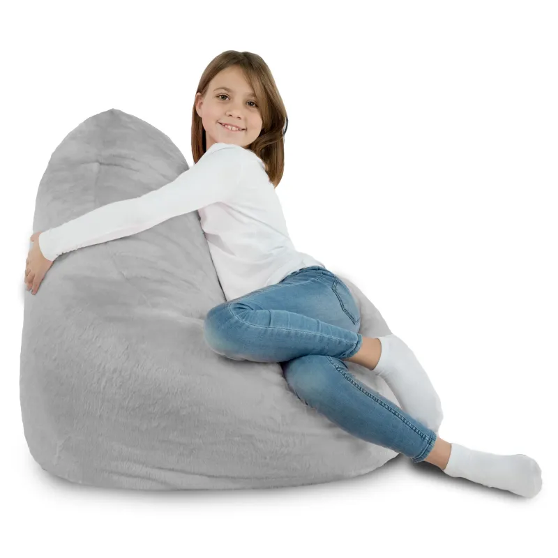 Poltrona Pouf Sacco Smart Porto - Pelliccia Sintetica Yeti – vista 4