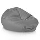 Pouf Poltrona Sacco Grigio Medio XL Velluto
