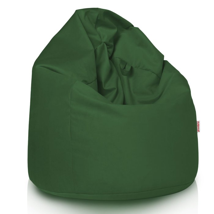 Pouf Sacco Poltrona XL Verde Scuro Velluto