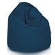 Pouf Sacco Poltrona XL Blu scuro Velluto
