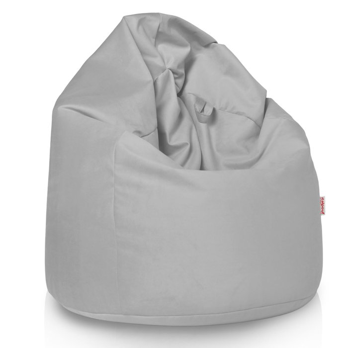 Pouf Poltrona Sacco XL Grigio Chiaro Velluto