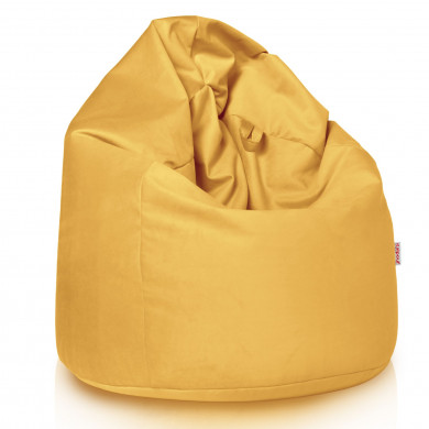 Pouf Sacco Poltrona Senape Velluto