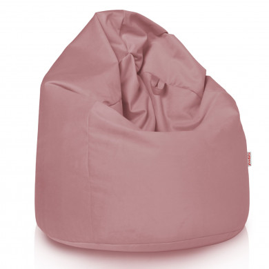 Pouf Sacco Poltrona Rosa Cipria Velluto