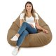 Beige Pouf Poltrona Sacco XXL Grande