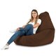 Marrone Scuro Pouf Poltrona Sacco XXL Tessuto