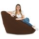 Marrone Scuro Pouf Poltrona Sacco XXL Tessuto