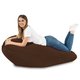 Marrone Scuro Pouf Poltrona Sacco XXL Tessuto