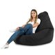 Nero Pouf Poltrona Sacco XXL Morbido