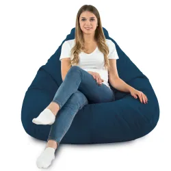 Poltrona Pouf Sacco a Pera XXL Drop - Velluto Soft – vista 80