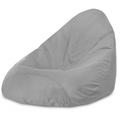 Grigio Chiaro Pouf Poltrona Sacco XXL Velluto