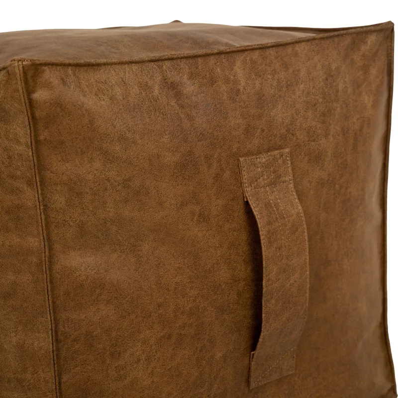 Pouf Cube Carré - Vera Pelle Premium – vista 2