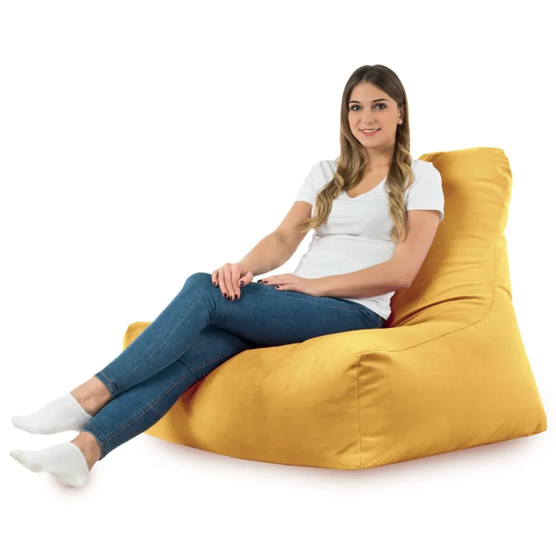 Poltrona Pouf Sacco con Schienale Bali - Velluto Soft – vista 32