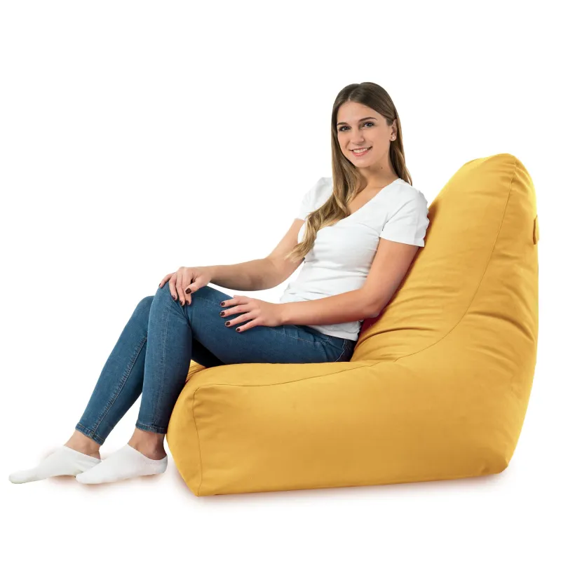 Poltrona Pouf Sacco con Schienale Bali - Velluto Soft – vista 47