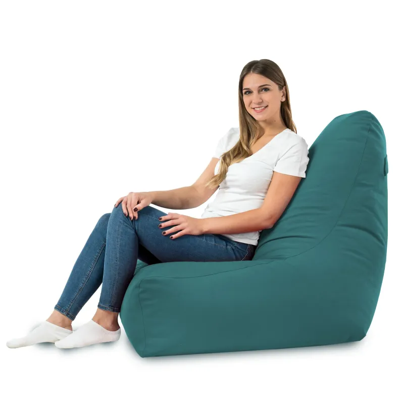 Poltrona Pouf Sacco con Schienale Bali - Velluto Soft – vista 54