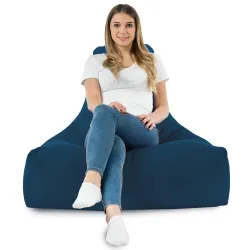 Poltrona Pouf Sacco con Schienale Bali - Velluto Soft – vista 70