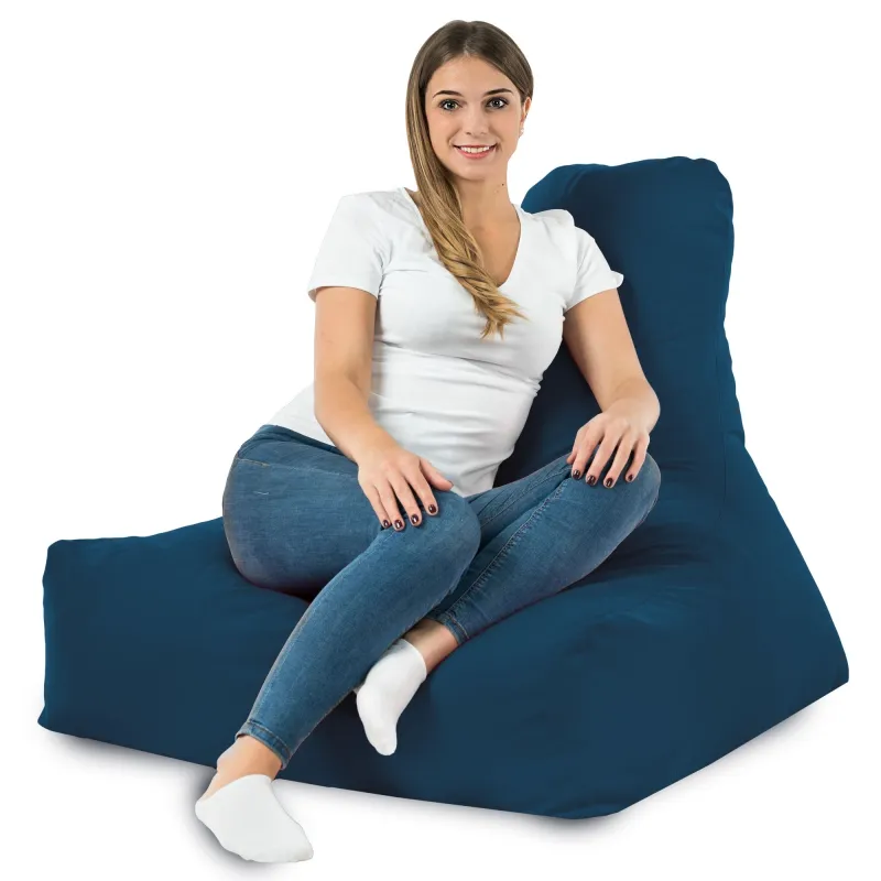 Poltrona Pouf Sacco con Schienale Bali - Velluto Soft – vista 85